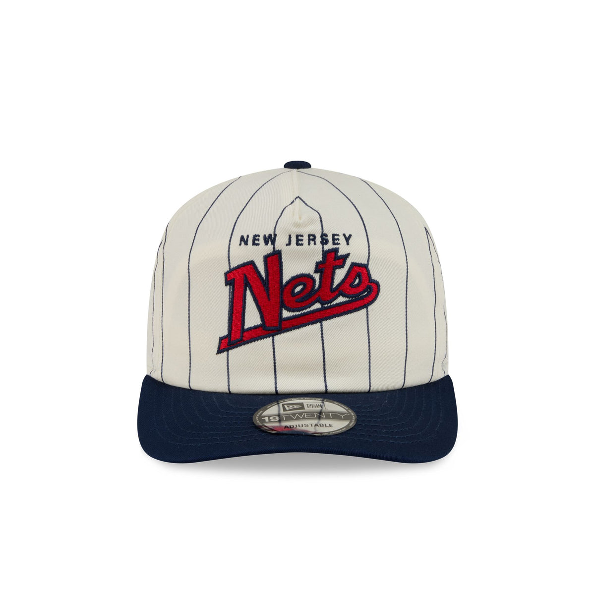 New Jersey Nets Chrome White Pinstripe 19TWENTY Snapback Hat