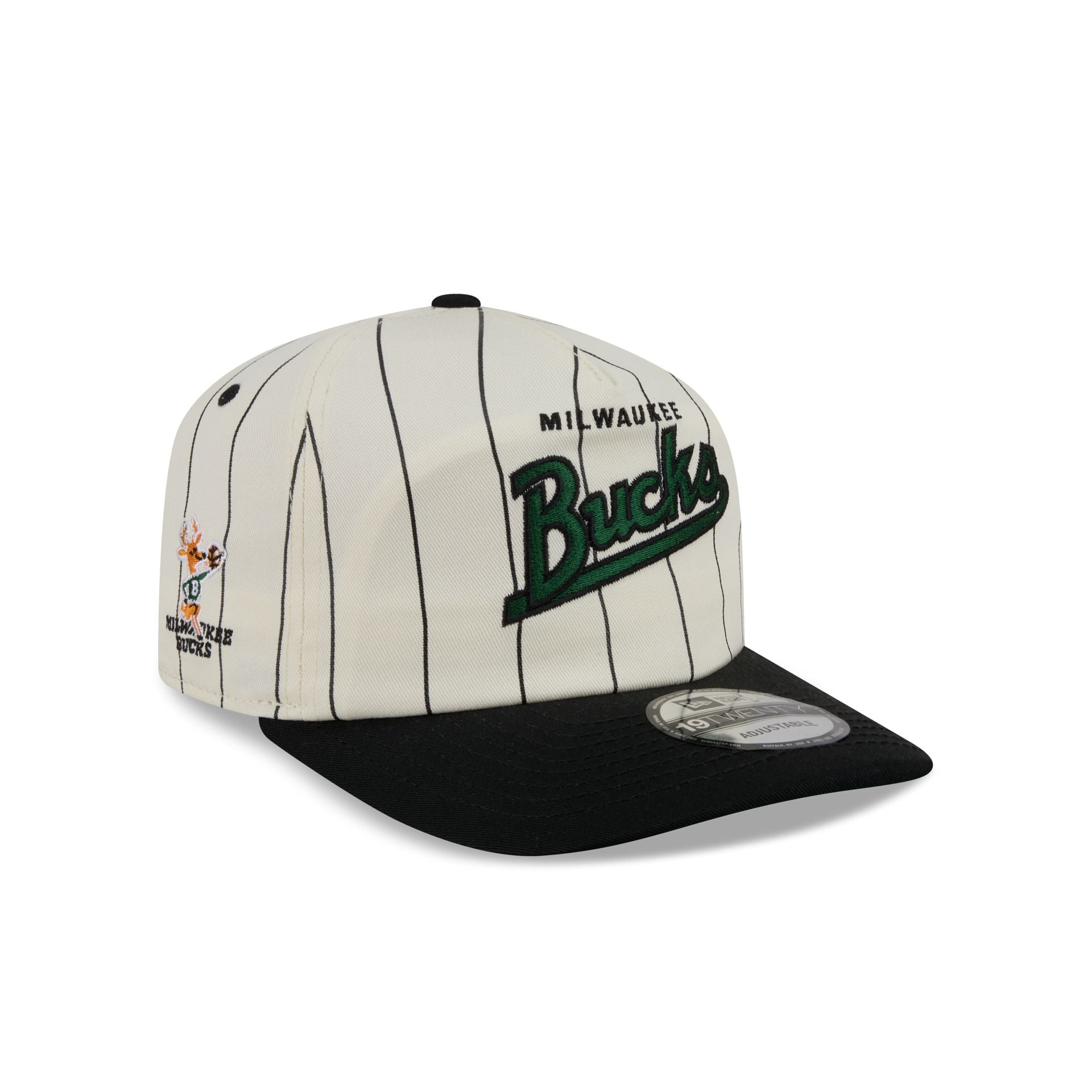 Milwaukee Bucks Chrome White Pinstripe 19TWENTY Snapback Hat