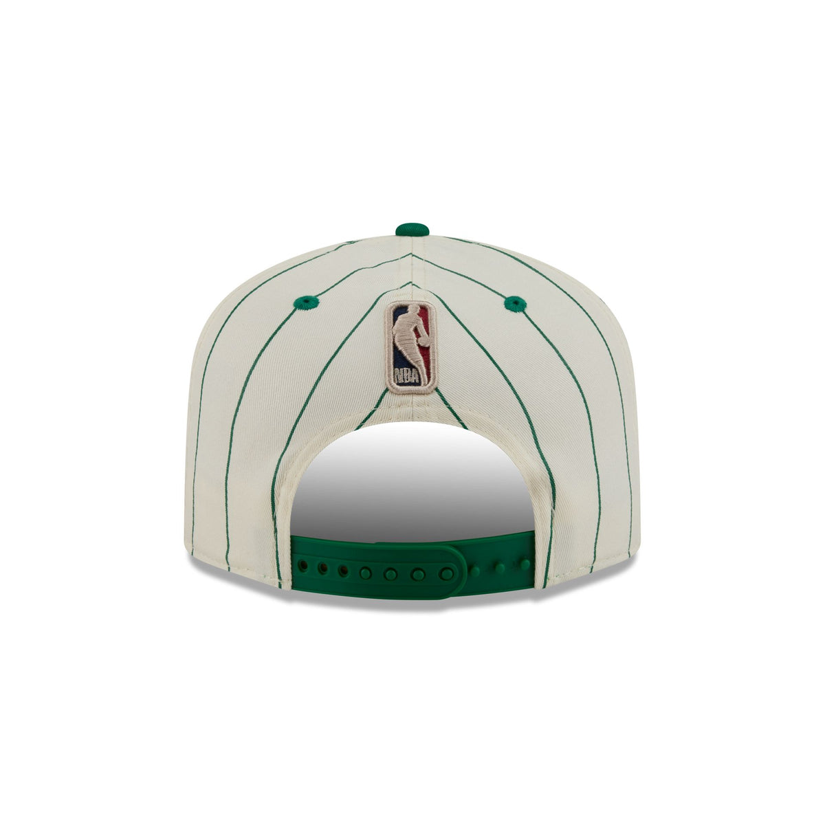 Boston Celtics Chrome White Pinstripe 19TWENTY Snapback Hat