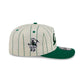Boston Celtics Chrome White Pinstripe 19TWENTY Snapback Hat