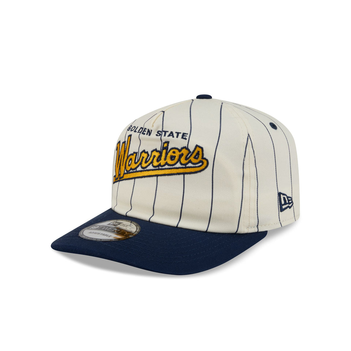 Golden State Warriors Chrome White Pinstripe 19TWENTY Snapback Hat