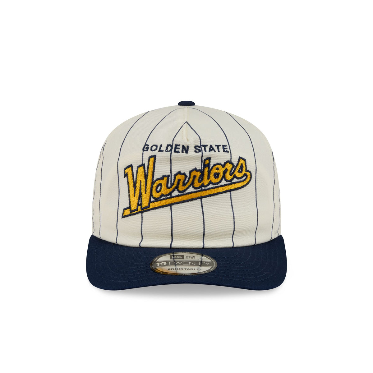 Golden State Warriors Chrome White Pinstripe 19TWENTY Snapback Hat