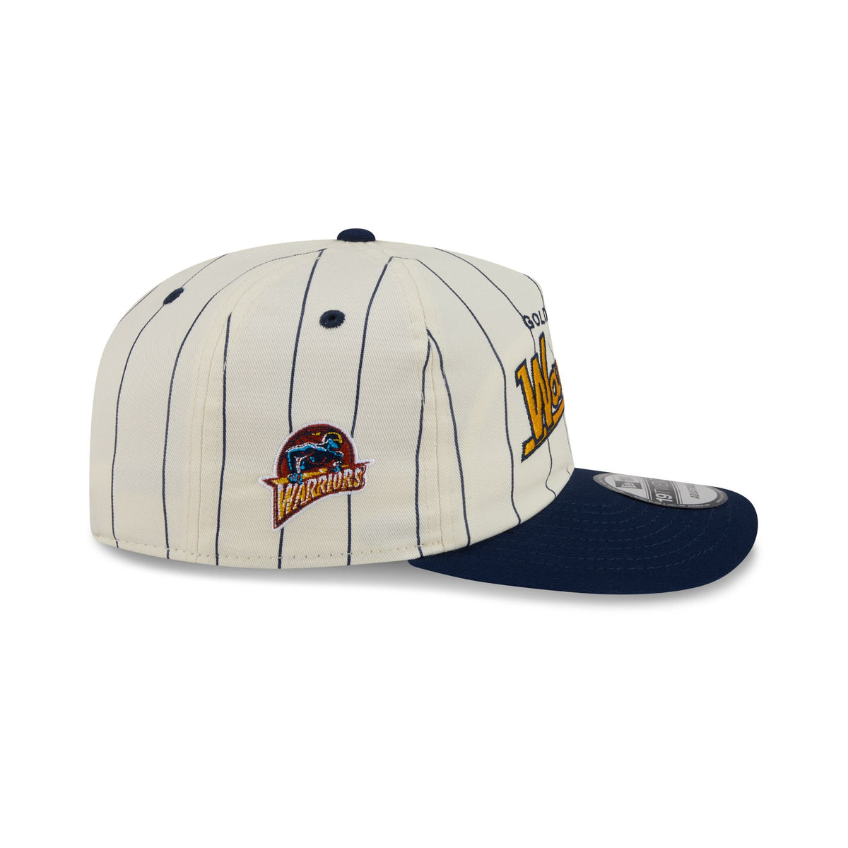 Golden State Warriors Chrome White Pinstripe 19TWENTY Snapback Hat