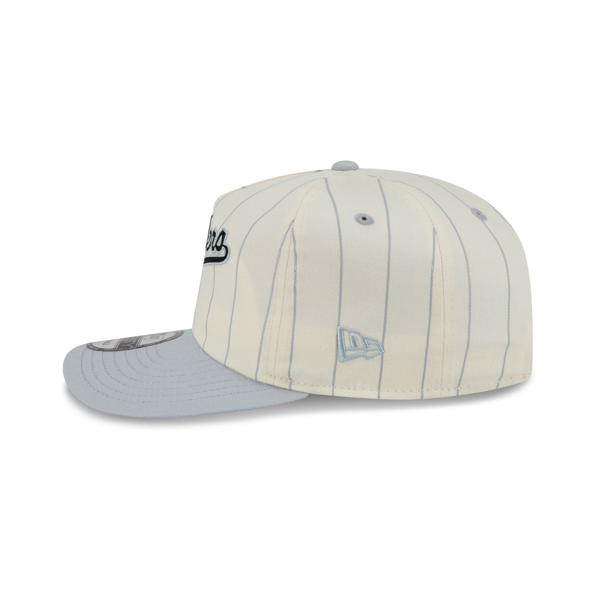 Las Vegas Raiders Chrome White Pinstripe 19TWENTY Snapback Hat