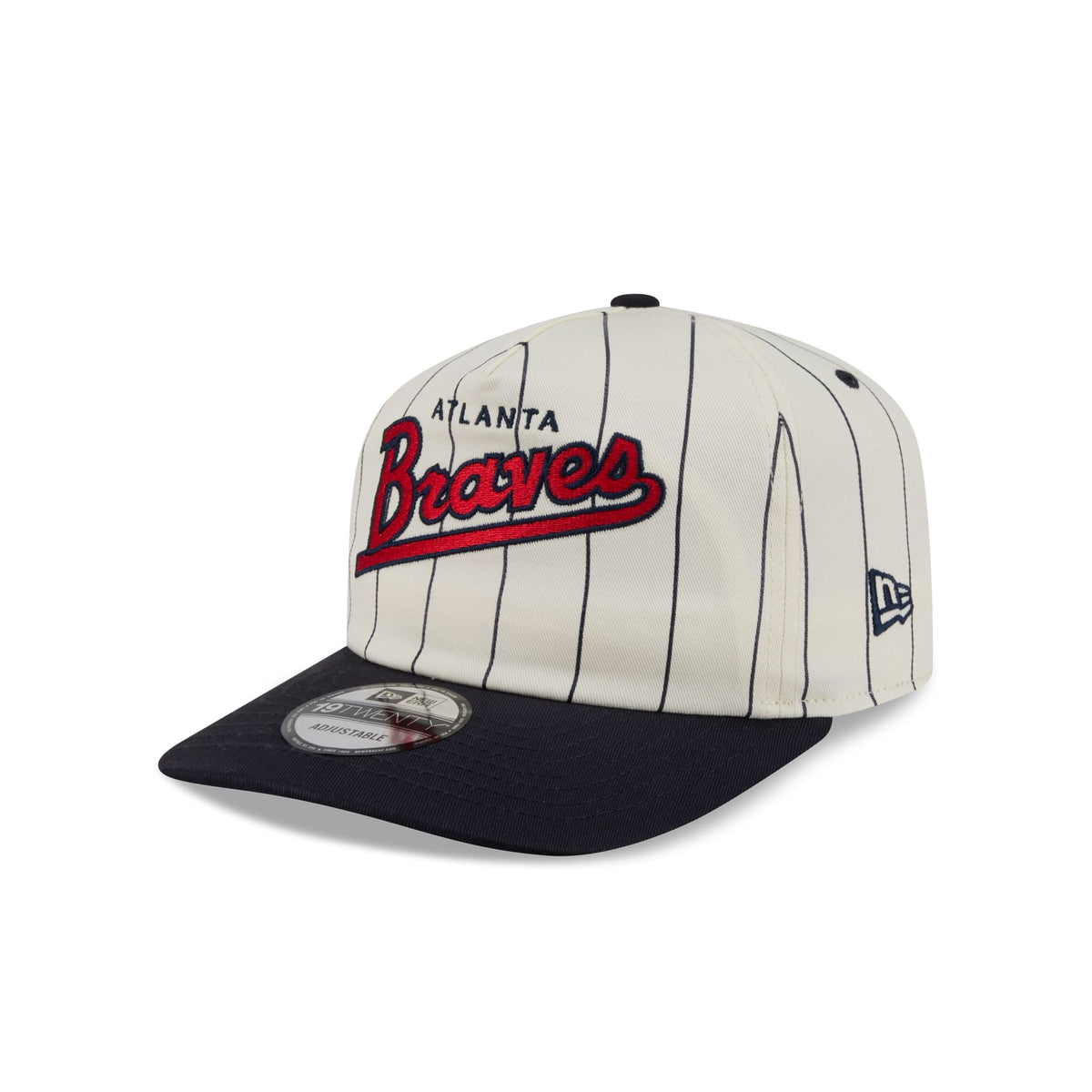 Atlanta Braves Chrome White Pinstripe 19TWENTY Snapback Hat