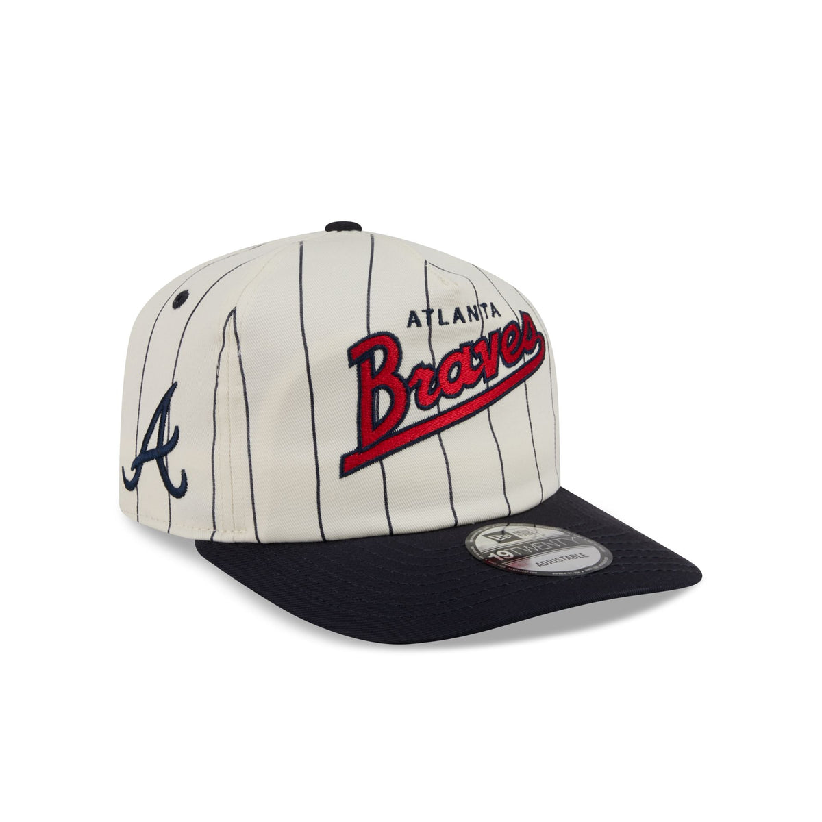 Atlanta Braves Chrome White Pinstripe 19TWENTY Snapback Hat