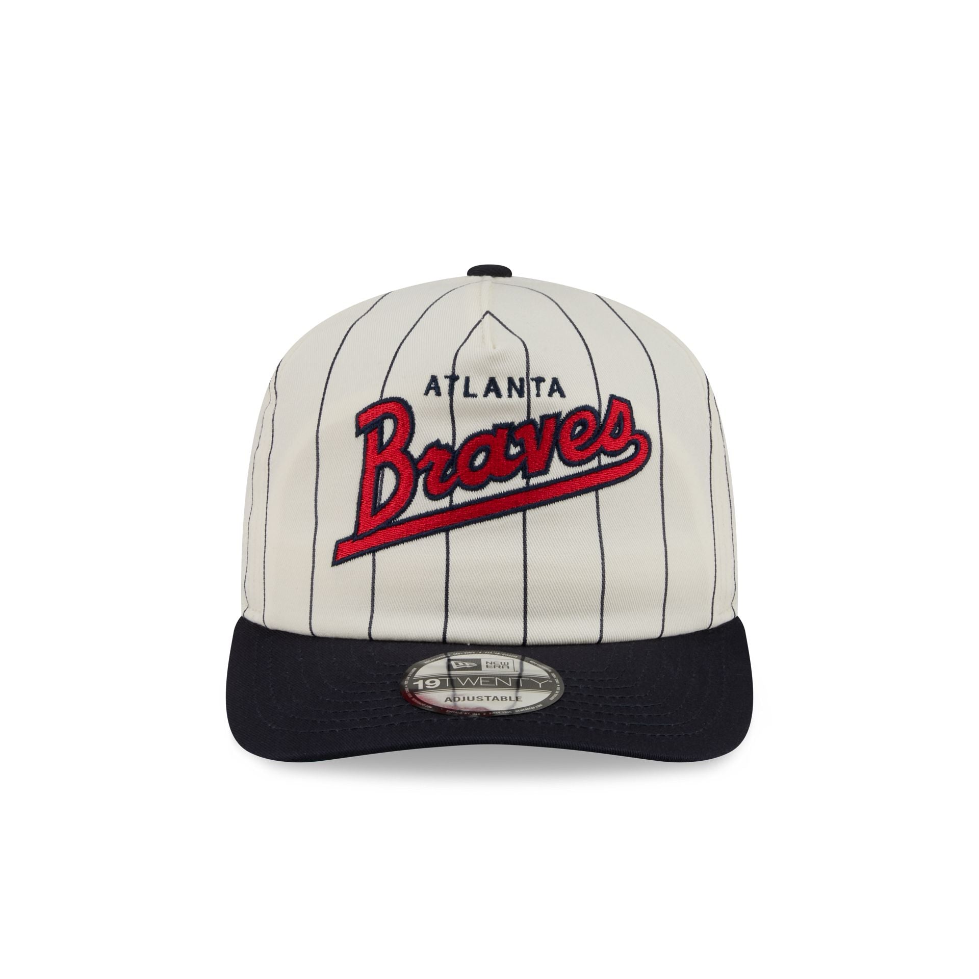 Atlanta Braves Chrome White Pinstripe 19TWENTY Snapback Hat