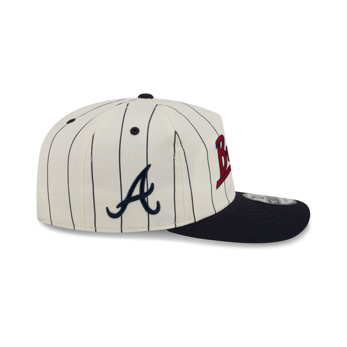 Atlanta Braves Chrome White Pinstripe 19TWENTY Snapback Hat