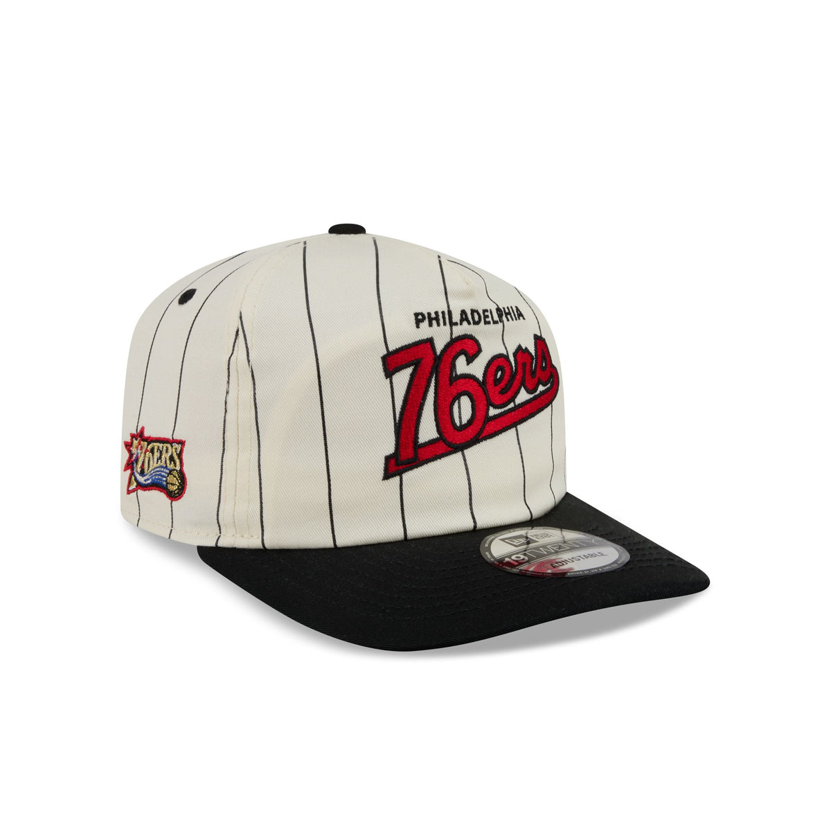 Philadelphia 76ers Chrome White Pinstripe 19TWENTY Snapback Hat