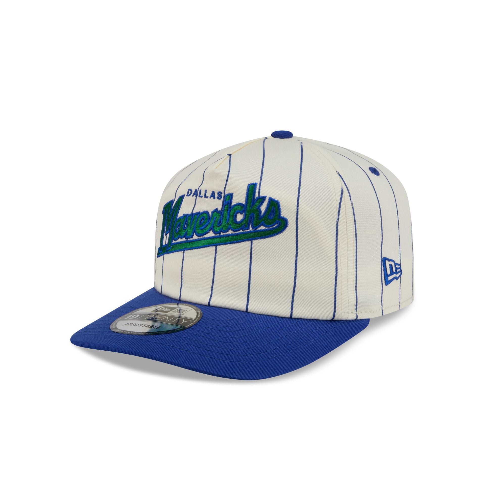 Dallas Mavericks Chrome White Pinstripe 19TWENTY Snapback Hat