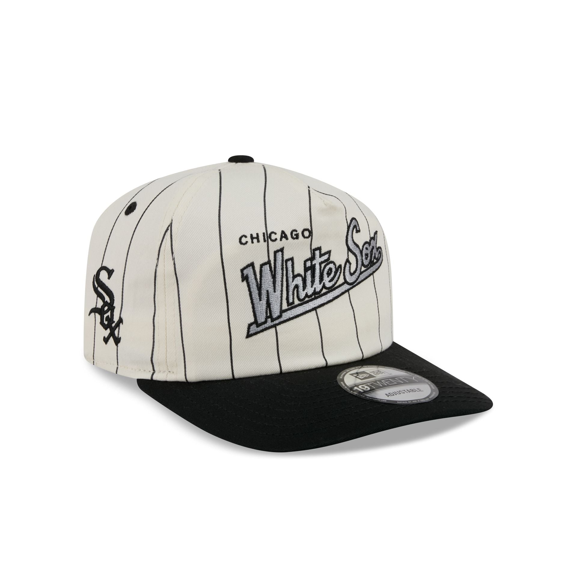 Chicago White Sox Chrome White Pinstripe 19TWENTY Snapback Hat