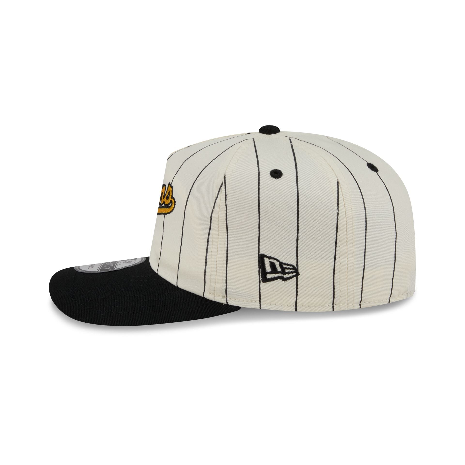 Boston Bruins Chrome White Pinstripe 19TWENTY Snapback Hat