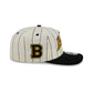 Boston Bruins Chrome White Pinstripe 19TWENTY Snapback Hat