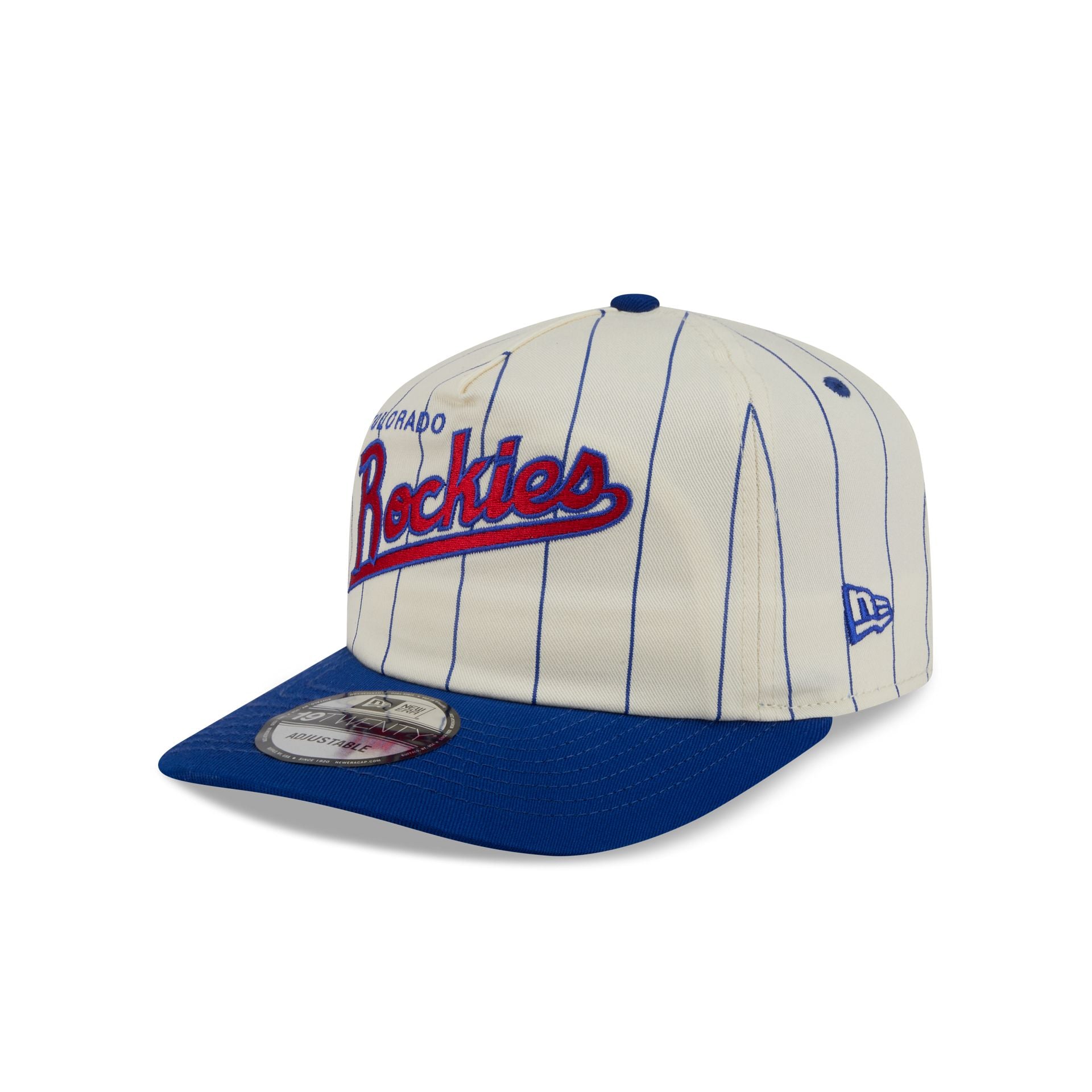 Colorado Rockies Chrome White Pinstripe 19TWENTY Snapback Hat