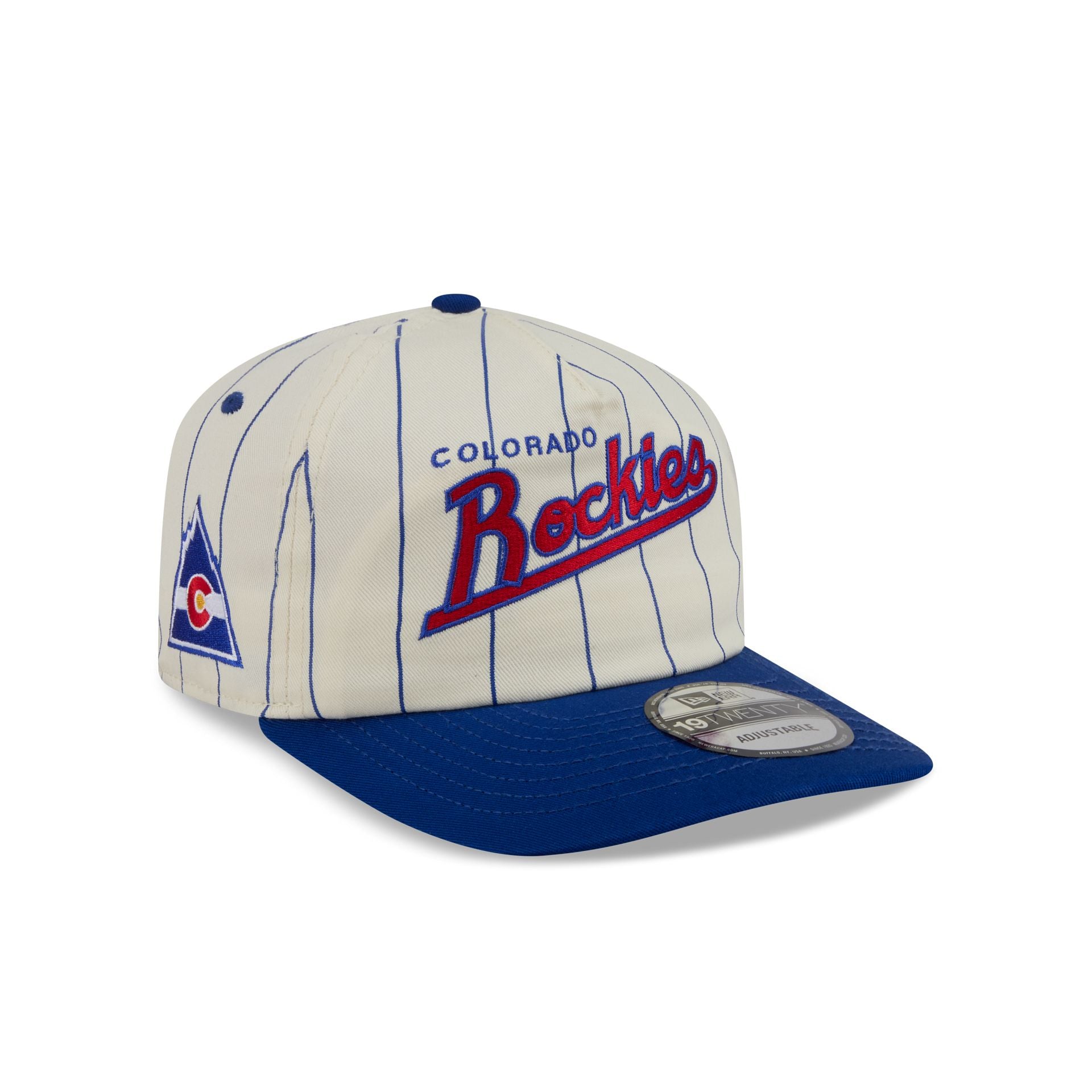 Colorado Rockies Chrome White Pinstripe 19TWENTY Snapback Hat