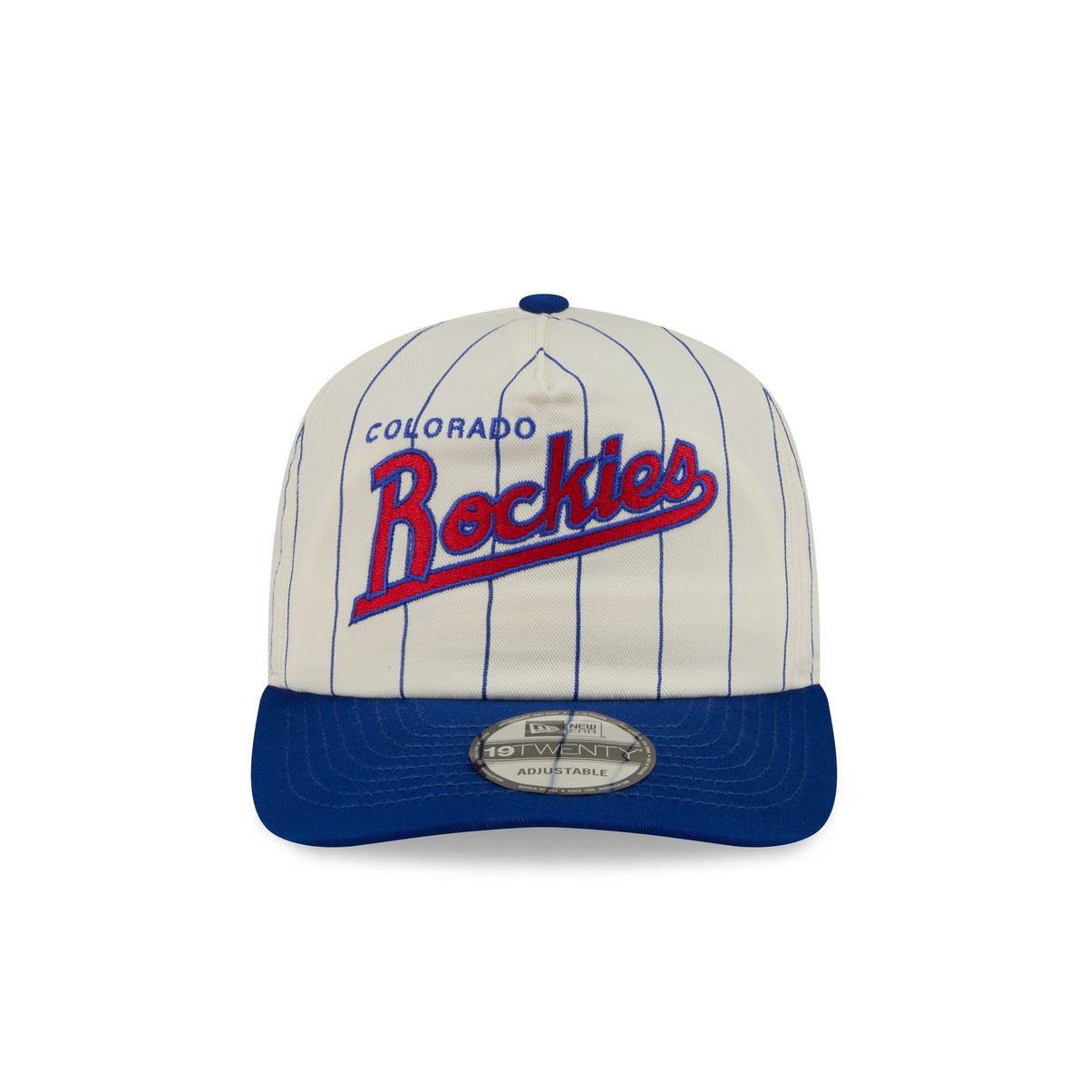 Colorado Rockies Chrome White Pinstripe 19TWENTY Snapback Hat