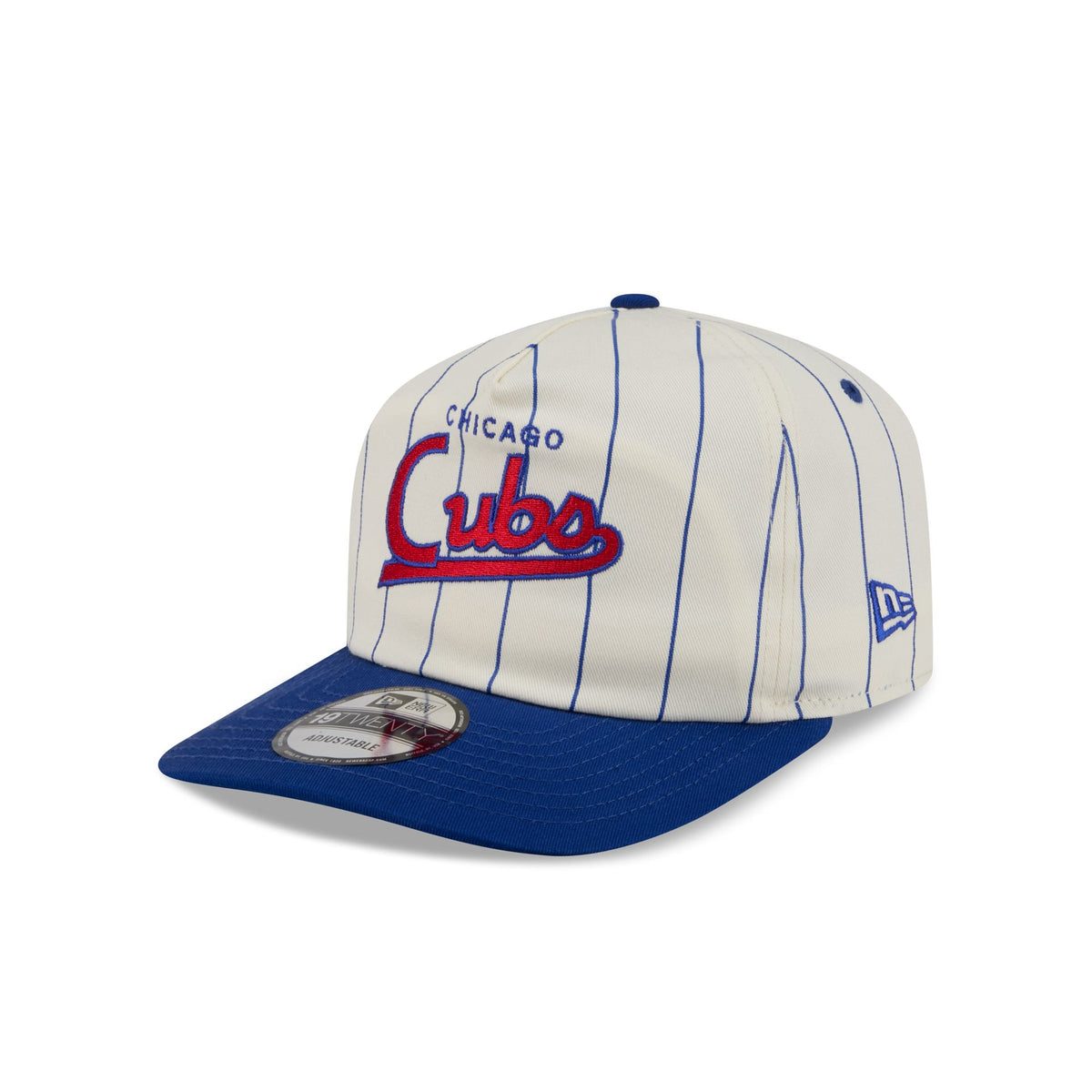 Chicago Cubs Chrome White Pinstripe 19TWENTY Snapback Hat