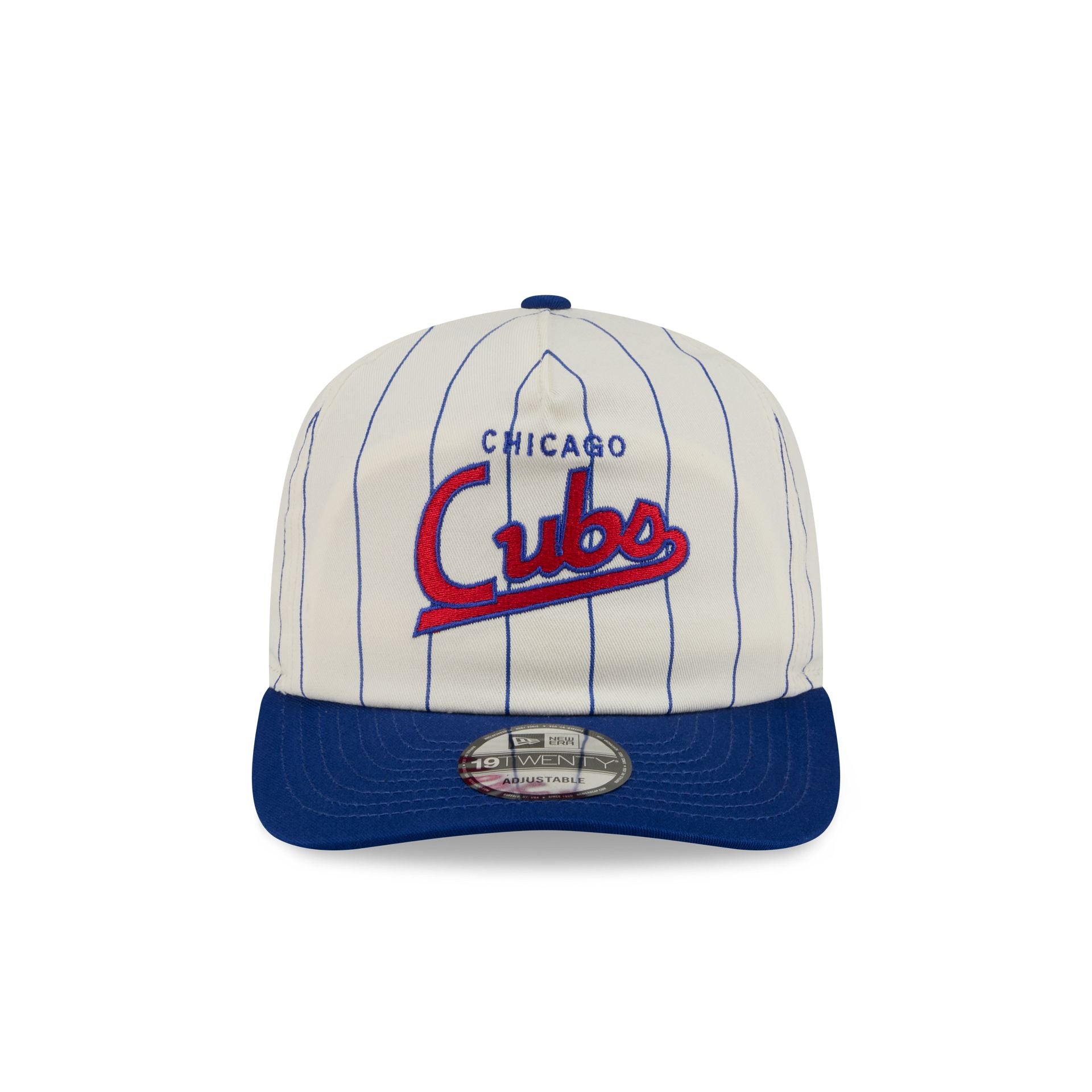 Chicago Cubs Chrome White Pinstripe 19TWENTY Snapback Hat