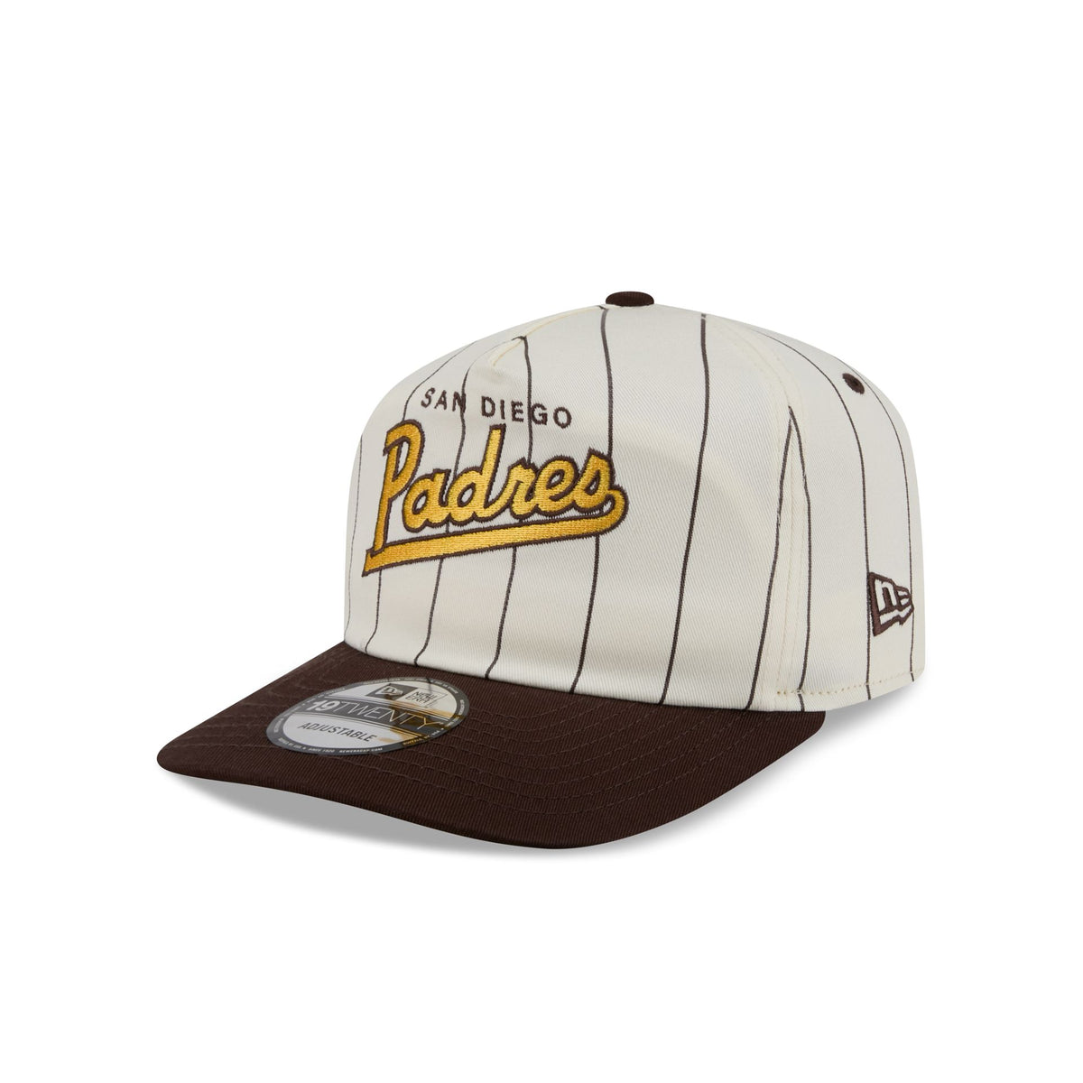 San Diego Padres Chrome White Pinstripe 19TWENTY Snapback Hat