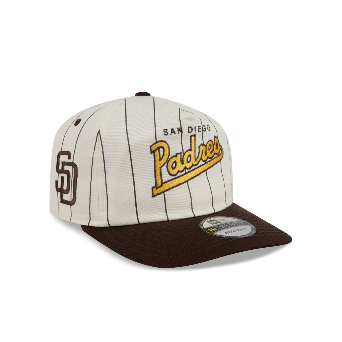 San Diego Padres Chrome White Pinstripe 19TWENTY Snapback Hat