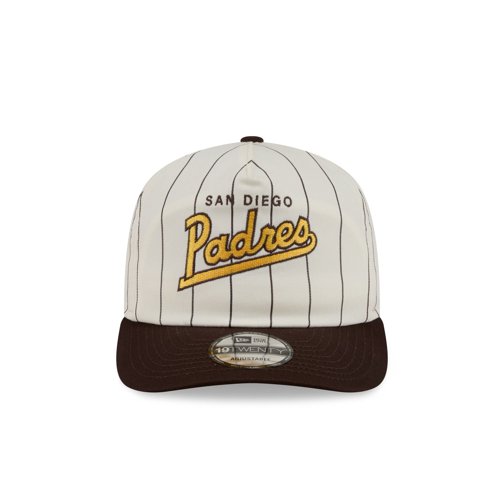 San Diego Padres Chrome White Pinstripe 19TWENTY Snapback Hat