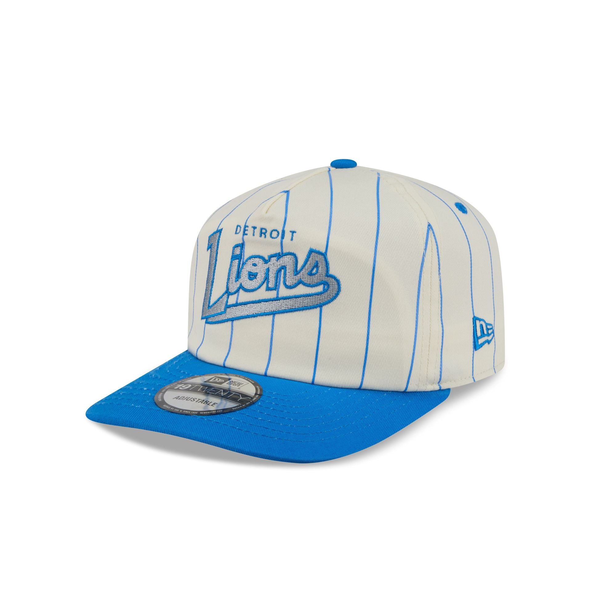 Detroit Lions Chrome White Pinstripe 19TWENTY Snapback Hat