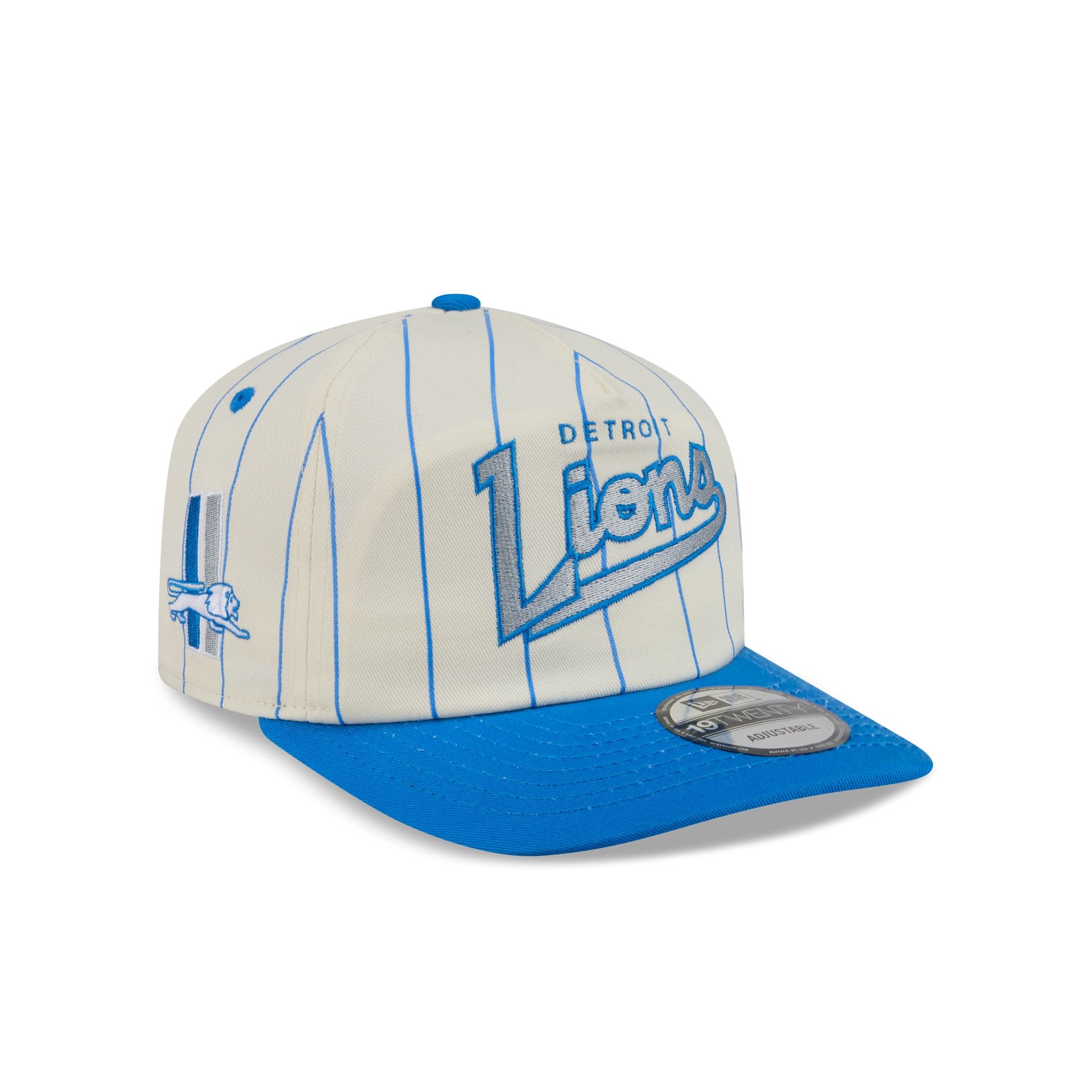 Detroit Lions Chrome White Pinstripe 19TWENTY Snapback Hat