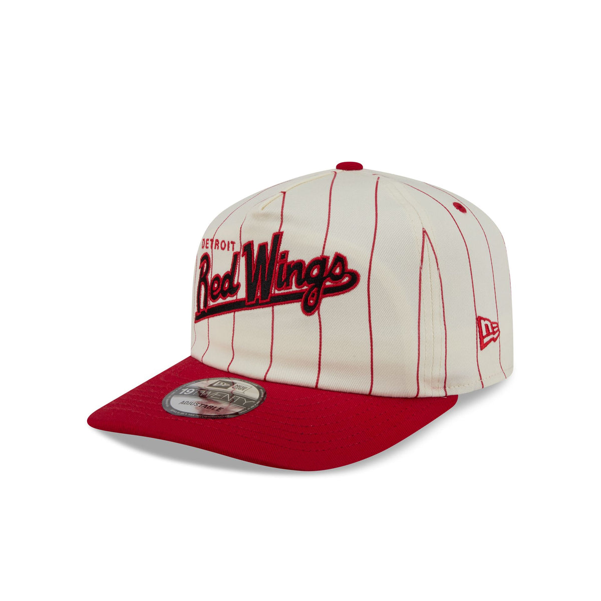 Detroit Red Wings Chrome White Pinstripe 19TWENTY Snapback Hat