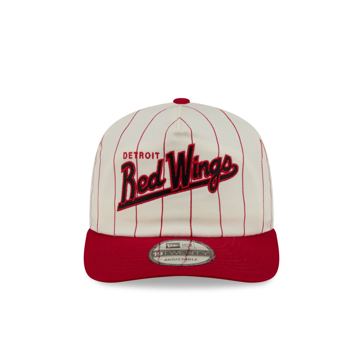 Detroit Red Wings Chrome White Pinstripe 19TWENTY Snapback Hat