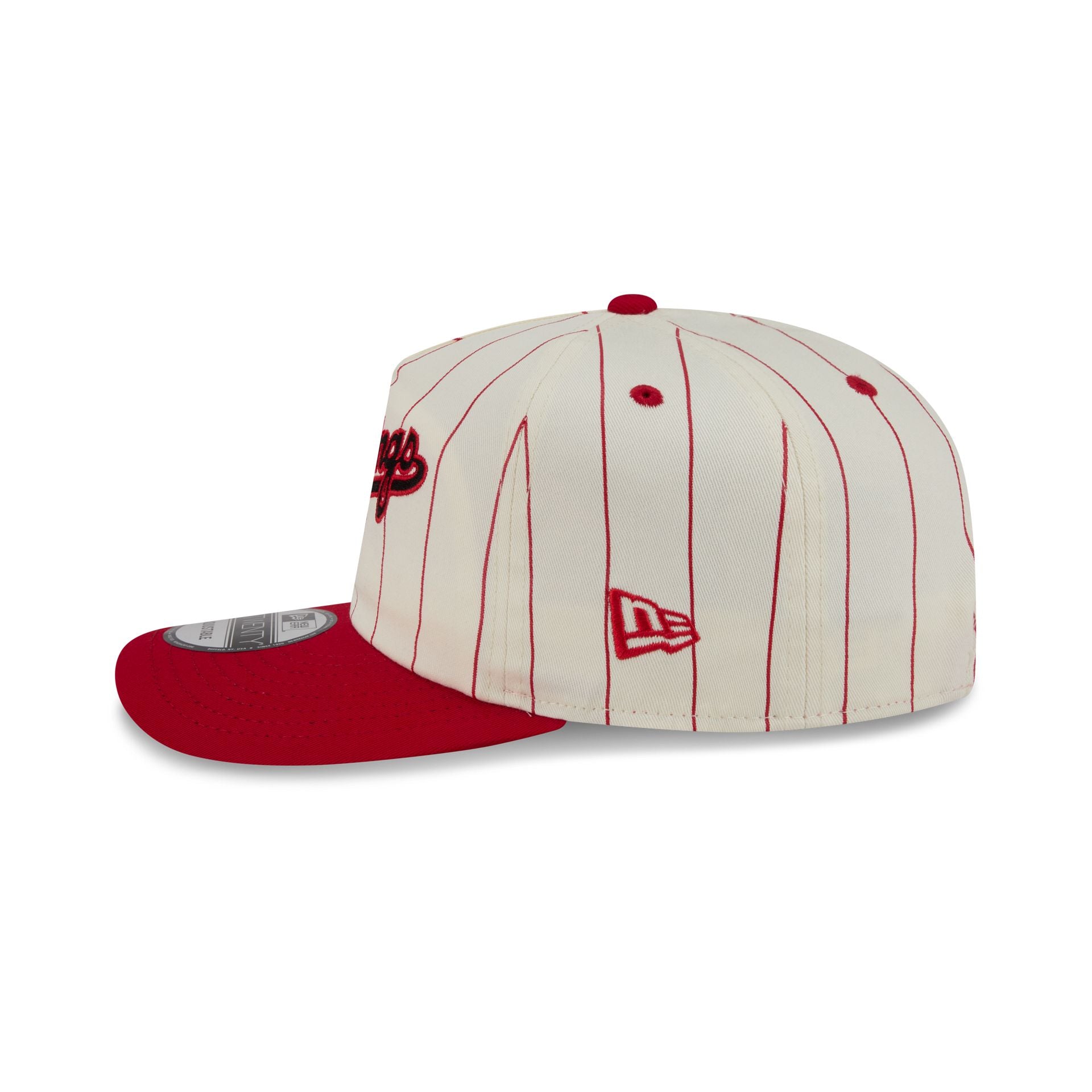 Detroit Red Wings Chrome White Pinstripe 19TWENTY Snapback Hat