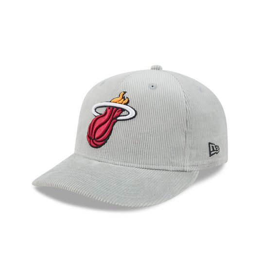 Miami Heat Light Gray Corduroy 59FIFTY Fitted Hat