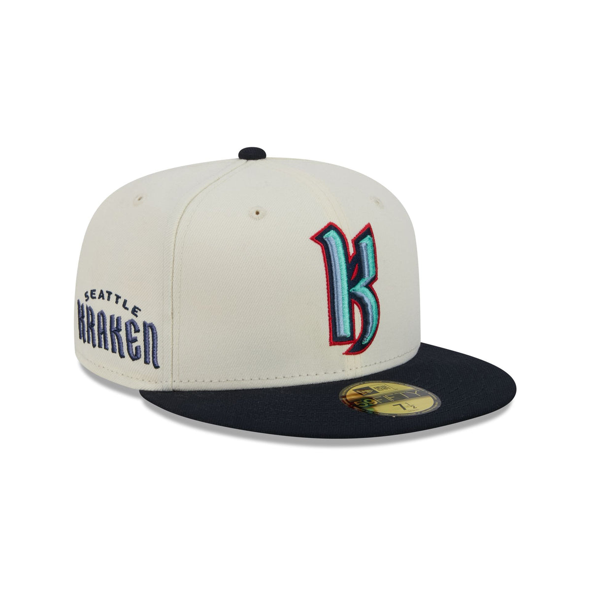Seattle Kraken Deceptor Chrome White 59FIFTY Fitted Hat