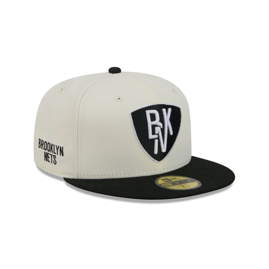 Brooklyn Nets Deceptor Chrome White 59FIFTY Fitted Hat