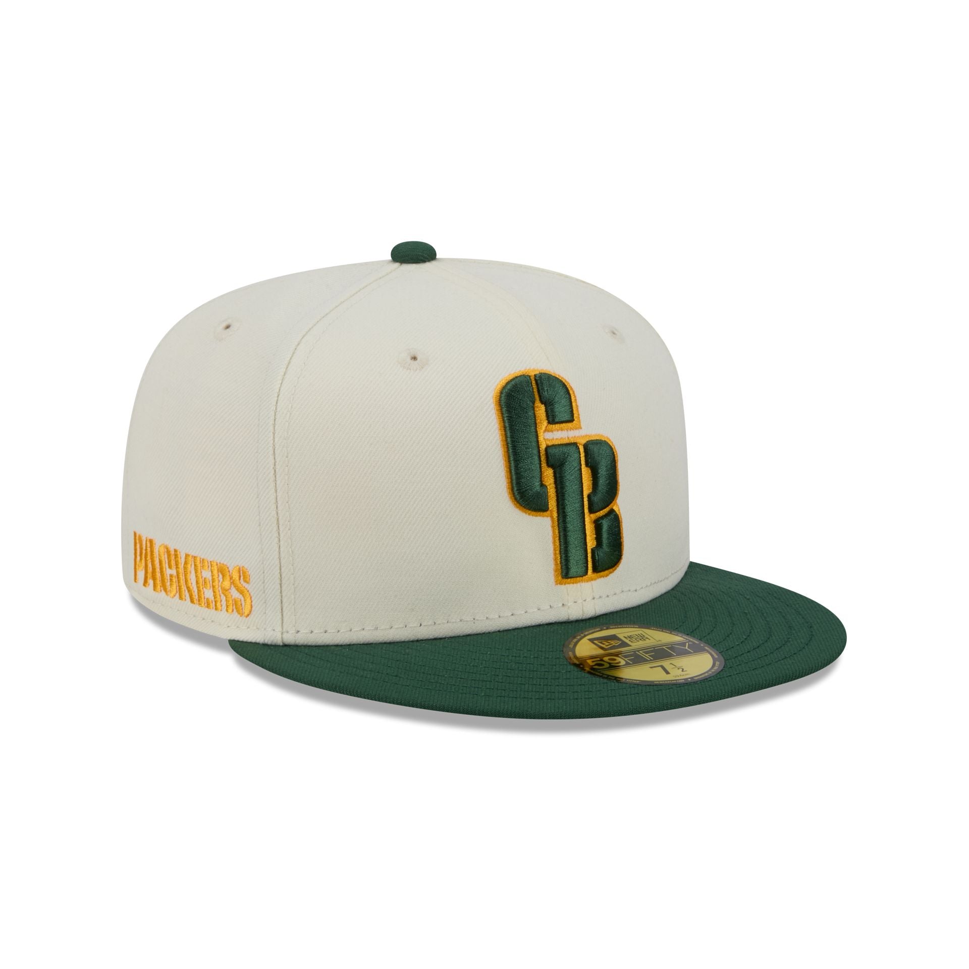 Green Bay Packers Deceptor Chrome White 59FIFTY Fitted Hat