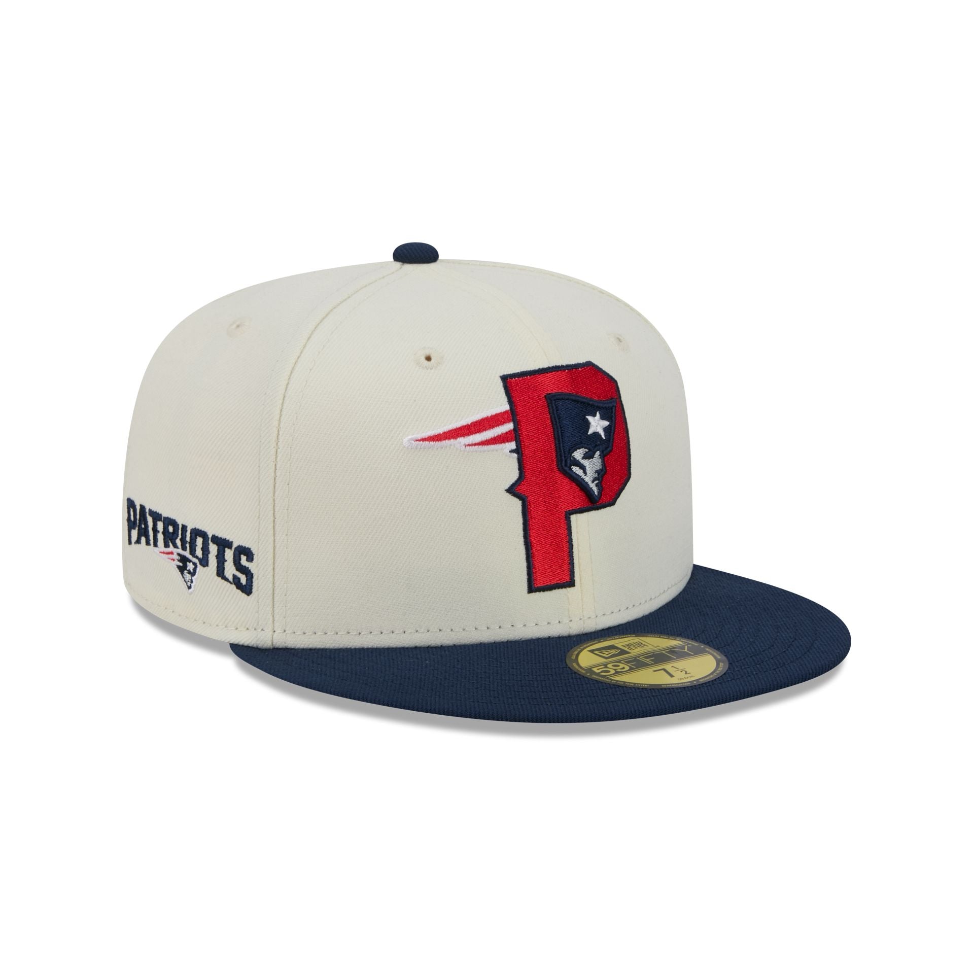 New England Patriots Deceptor Chrome White 59FIFTY Fitted Hat