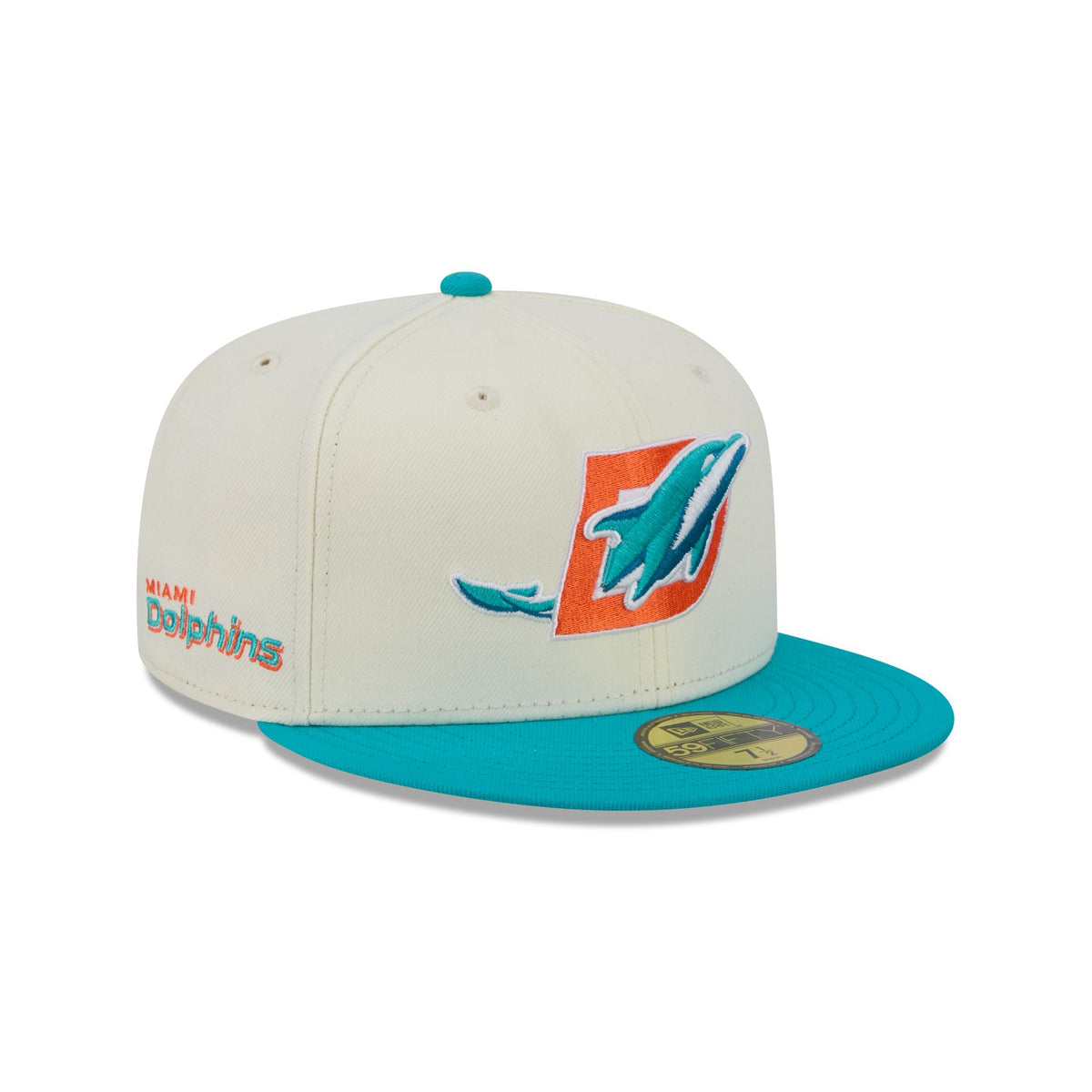 Miami Dolphins Deceptor Chrome White 59FIFTY Fitted Hat