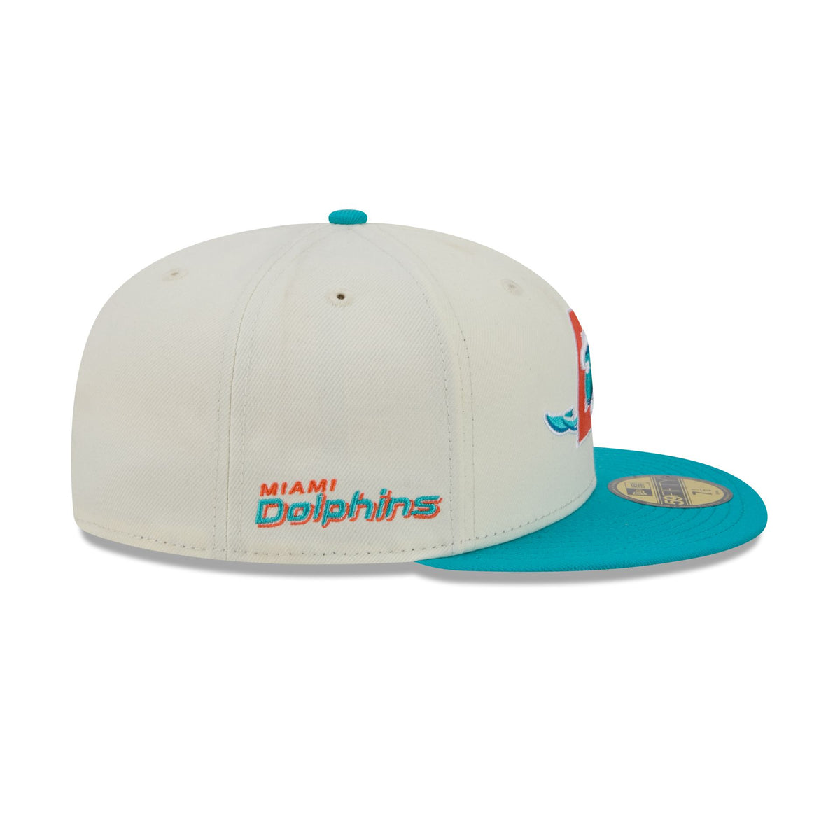Miami Dolphins Deceptor Chrome White 59FIFTY Fitted Hat
