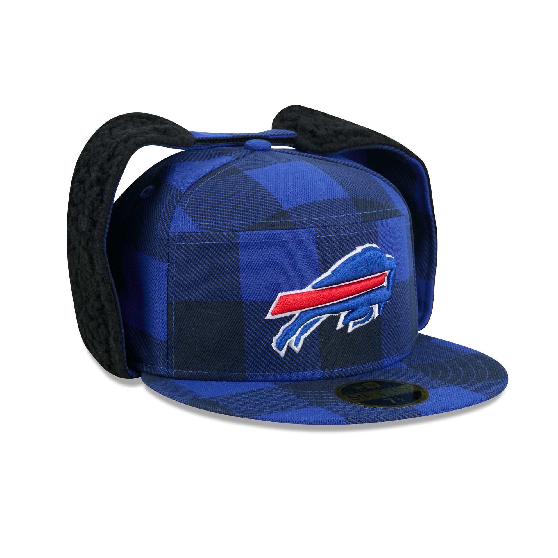 Buffalo Bills Plaid Split Panel Dog Ear 59FIFTY Fitted Hat