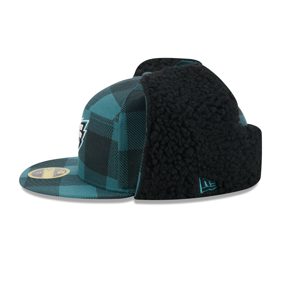 Philadelphia Eagles Plaid Split Panel Dog Ear 59FIFTY Fitted Hat