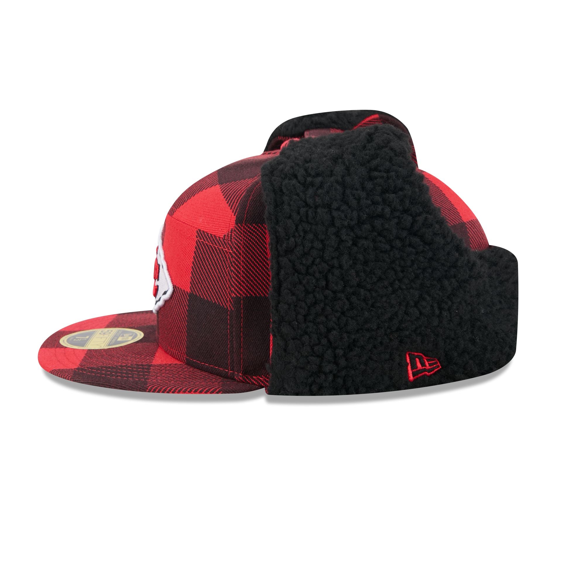 Kansas City Chiefs Plaid Split Panel Dog Ear 59FIFTY Fitted Hat