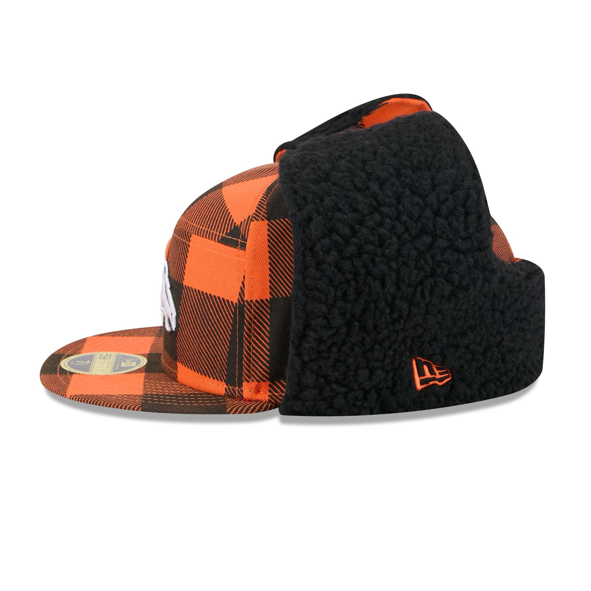 Denver Broncos Plaid Split Panel Dog Ear 59FIFTY Fitted Hat