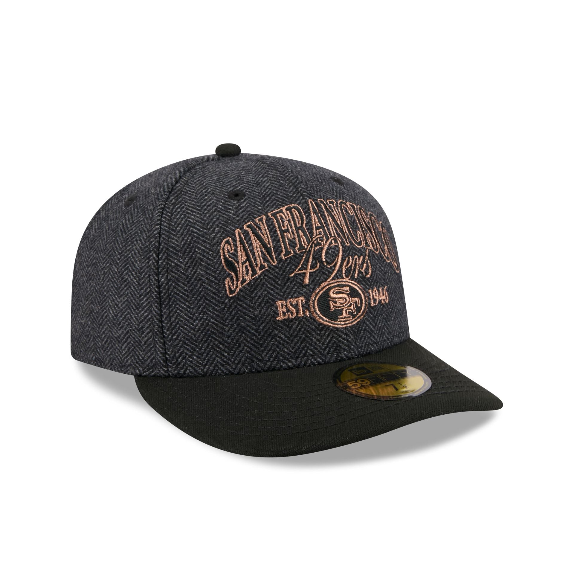 San Francisco 49ers Black Faux Wool 59FIFTY Fitted Hat