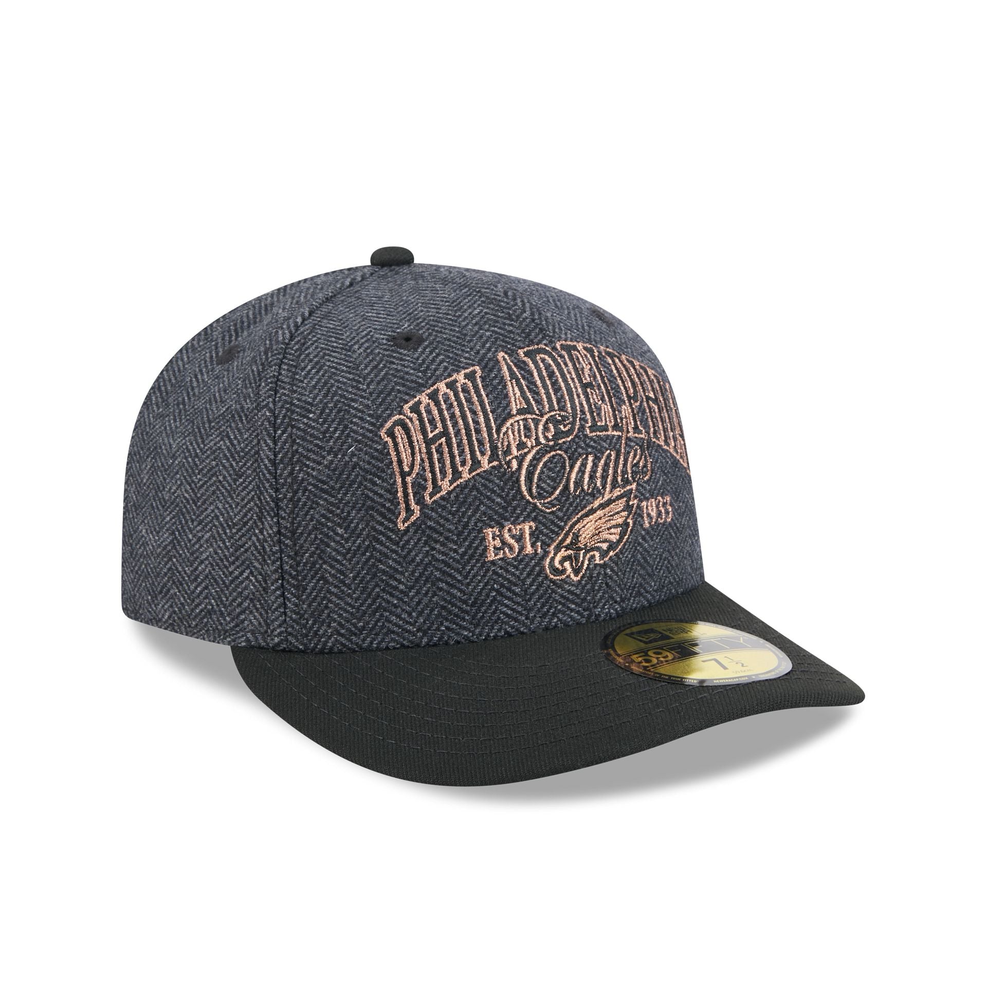 Philadelphia Eagles Black Faux Wool 59FIFTY Fitted Hat