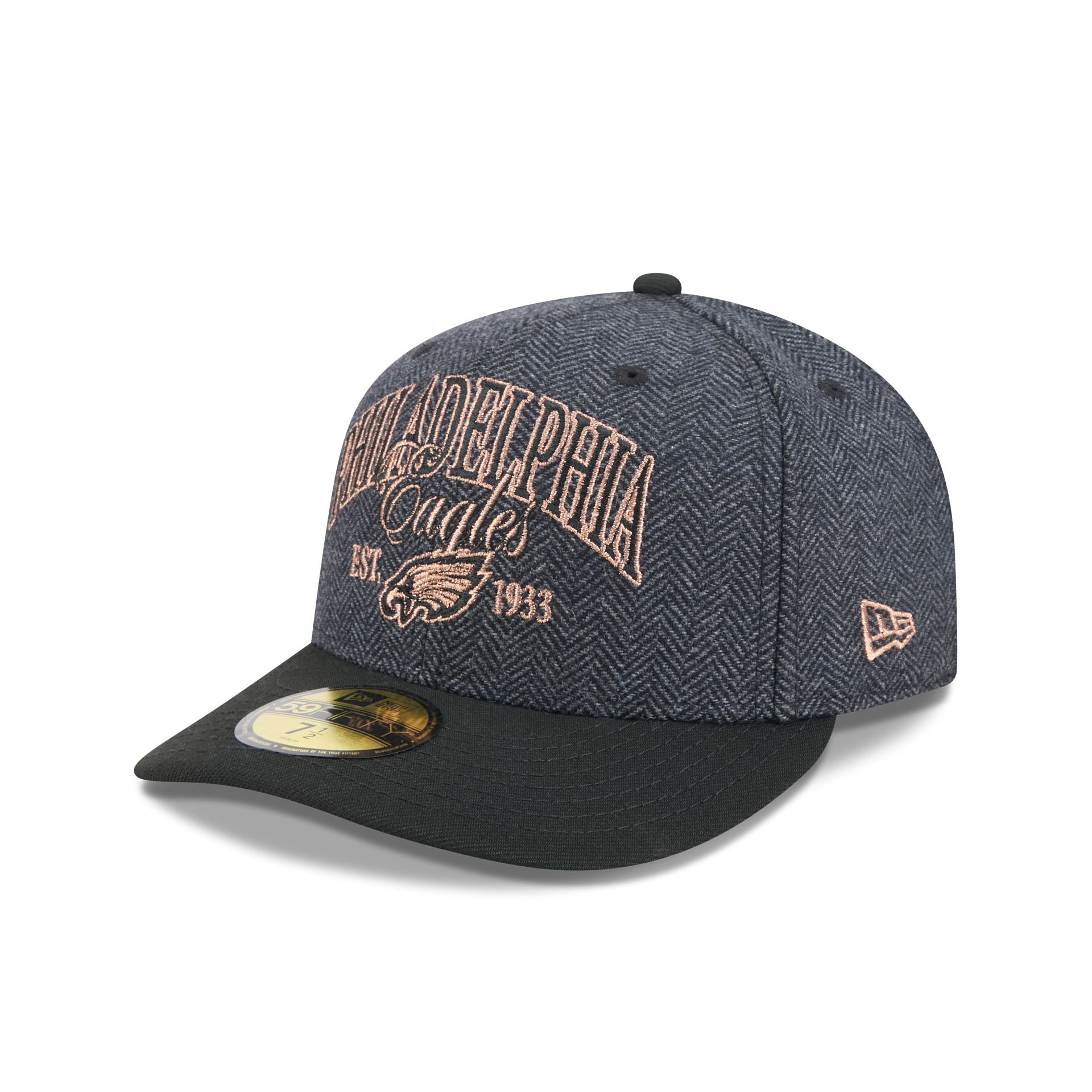 Philadelphia Eagles Black Faux Wool 59FIFTY Fitted Hat
