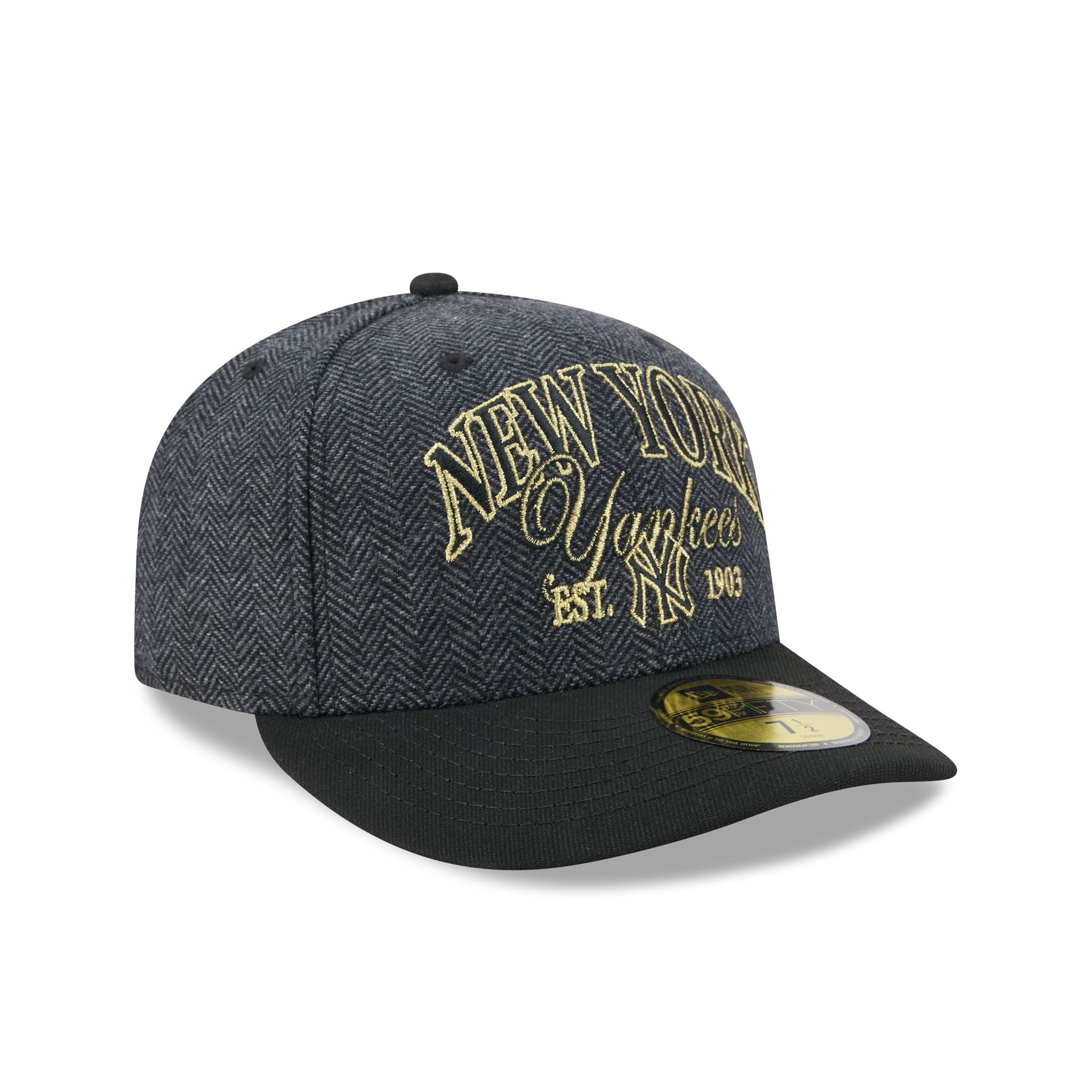 New York Yankees Black Faux Wool 59FIFTY Fitted Hat