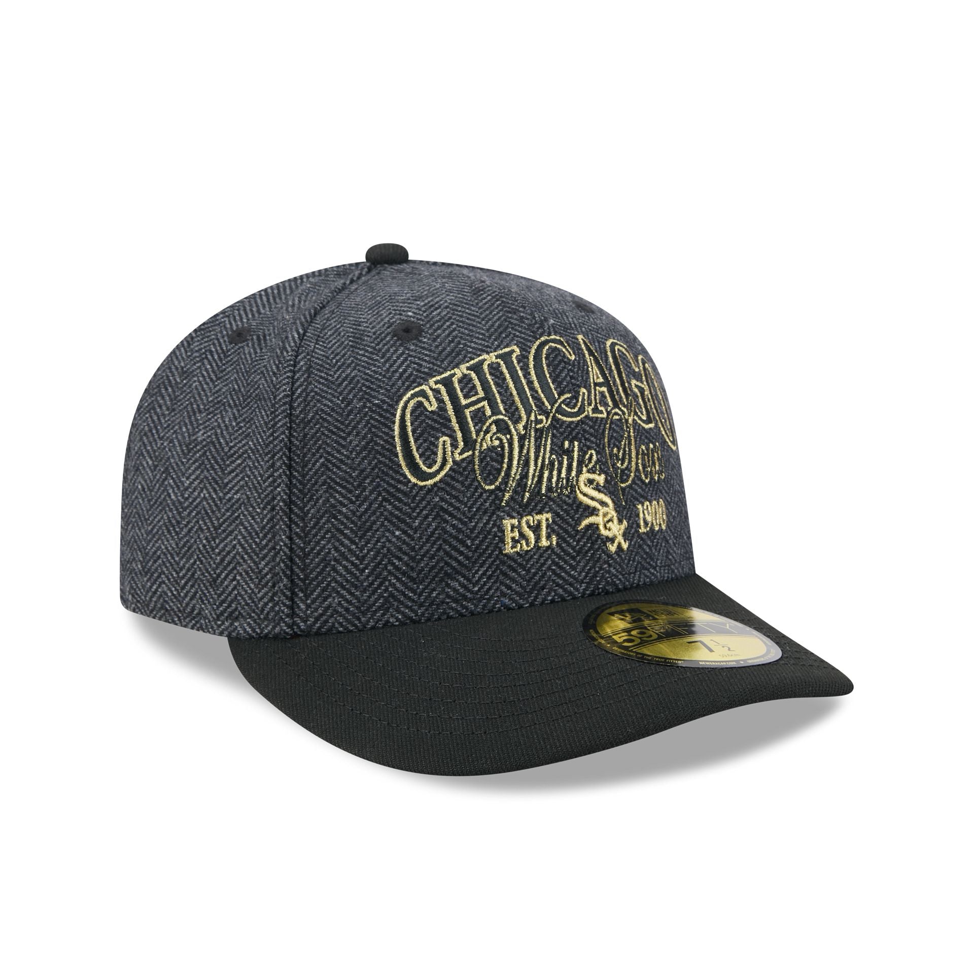 Chicago White Sox Black Faux Wool 59FIFTY Fitted Hat