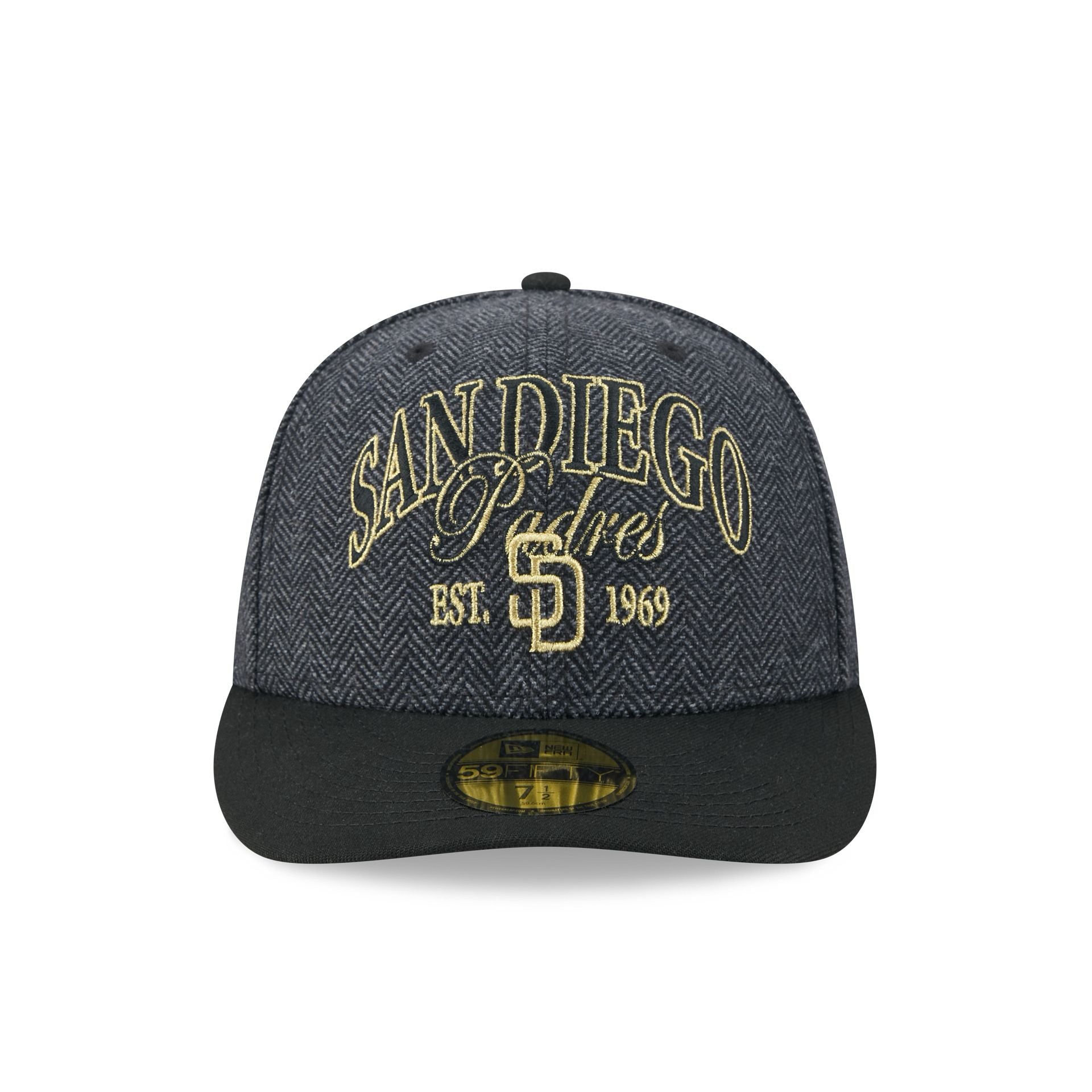 San Diego Padres Black Faux Wool 59FIFTY Fitted Hat
