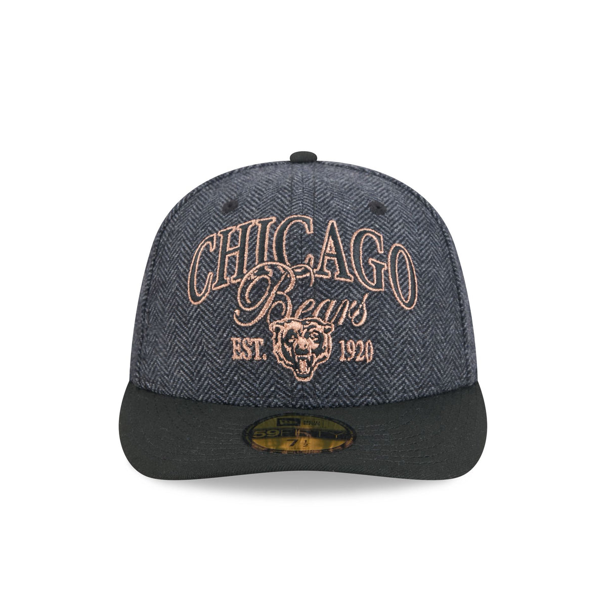 Chicago Bears Black Faux Wool 59FIFTY Fitted Hat