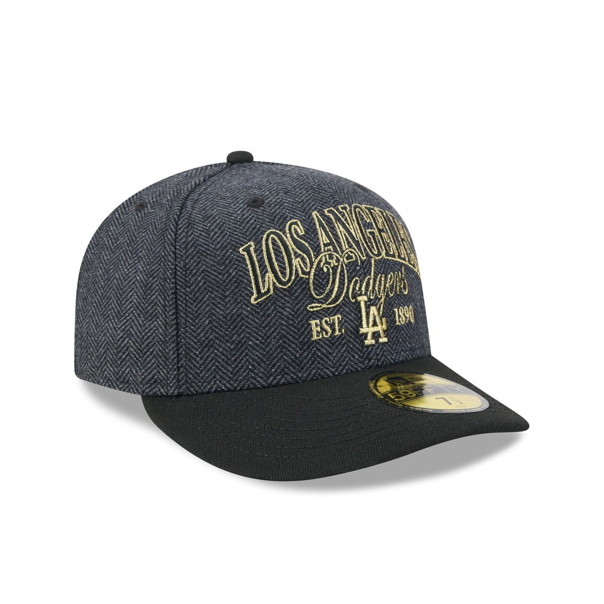 Los Angeles Dodgers Black Faux Wool 59FIFTY Fitted Hat