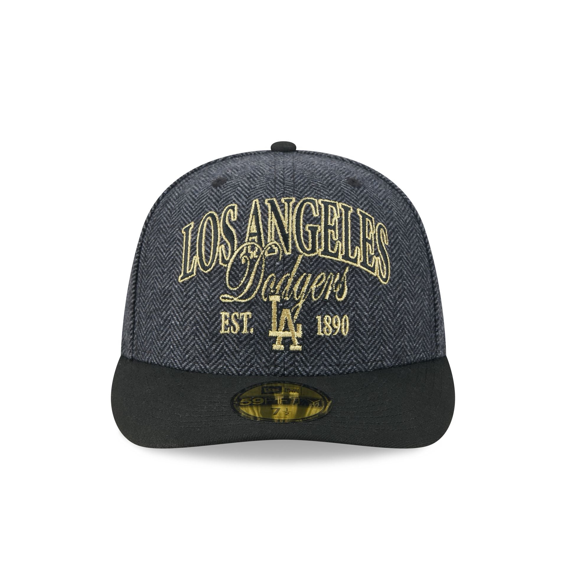Los Angeles Dodgers Black Faux Wool 59FIFTY Fitted Hat